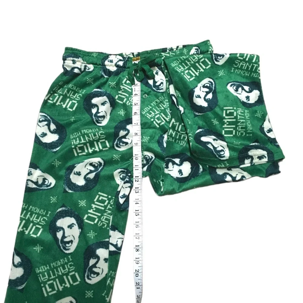 Buddy The Elf OMG Santa I Know Him Christmas Green Sleep Pant Size Medium Unisex